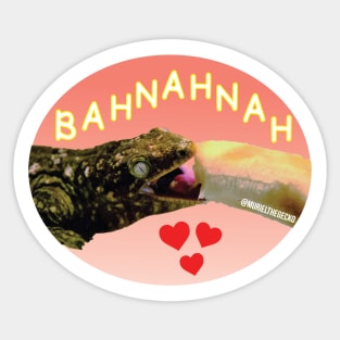 Muriel loves Bahnahnah (peach color) Sticker